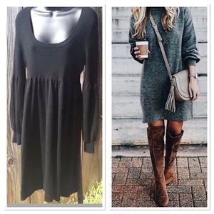 Grey Calvin Klein ballon sleeves sweater dress